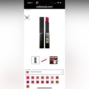 YSL THE SLIM VELVET RADICAL MATTE LIPSTICK IN 21 Rouge Paradoxe new in box